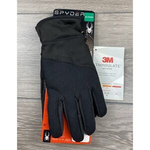 Spyder Core Conduct Gloves Touchscreen Compatible Leather Palm 3M Thinsulate  XL